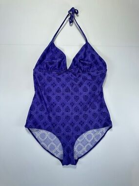 Joe Fresh Purple One Piece Swimsuit Patterned XL